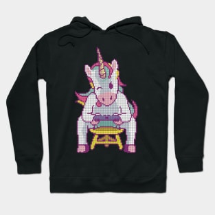 Pixel Gamer Unicorn - low-bit graphics - gift Hoodie